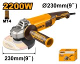 Cumpara ieftin Flex Polizor Unghiular 2200W 230mm, 6600rpm, Ingco AG220018