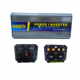 Cumpara ieftin Invertor 12v 220v 10000w Auto si Panouri Solare SINUS PUR, Unda Pura Rulota, Casa, Cabana - 12V