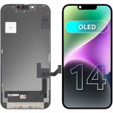 Display cu Touchscreen GX pentru Apple iPhone 14, cu Rama, Versiune OLED, Negru