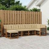 Cumpara ieftin Set de canapele de exterior 7 buc. 7-Locuri Natural si Bej