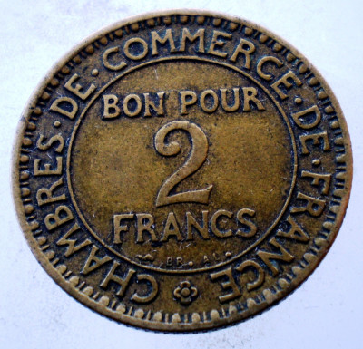 7.786 FRANTA 2 FRANCS FRANCI 1921 foto