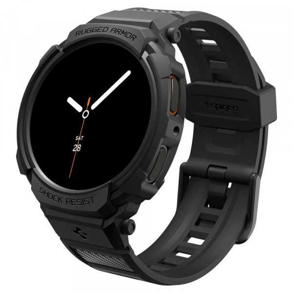 Husa Spigen Rugged Armor Pro pentru Samsung Galaxy Watch8 40mm, Neagra Mata