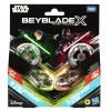 Beyblade X Star Wars Luke Skywalker 4-80B &amp; Darth Vader 4-60P Duo Pack - Lansatoare Incluse, 8+ Ani