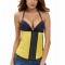 B520-9 Corset brau modelator, din latex, cu inchideri multiple tip mos-baba