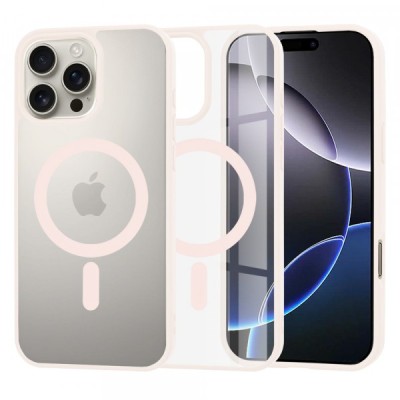 Husa MagSafe pentru Apple iPhone 16 Pro Max, Techsuit, Pro, Roz foto