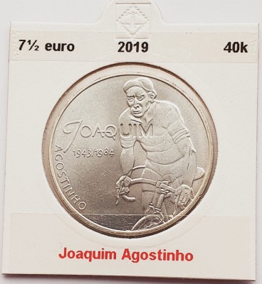 179 Portugalia 7,5 Euro 2019 Sport Heroes - Joaquim Agostinho km 902 argint foto