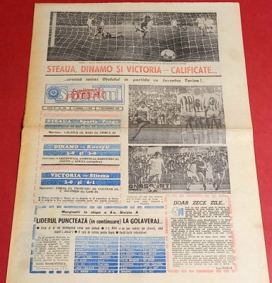 Ziarul Sportul Supliment FOTBAL 07.10.1988 (Steaua,Dinamo,Victoria in cupe) foto