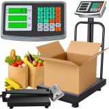 Cantar electronic comercial cu platforma 150 kg &ndash; Precizie 50 g, LCD, Functie TARA si Zero