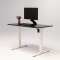 Birou reglabil electric IntelliFlex 2 motoare, controler digital cu memorie, sistem anticoliziune, cadru alb, blat negru 140x70 cm, nou