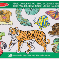 Caiet jumbo cu planse pentru colorat Animale Melissa and Doug