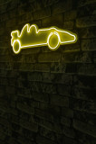 Decoratiune luminoasa LED, Formula 1 Race Car, Benzi flexibile de neon, DC 12 V, Galben, Neon Graph