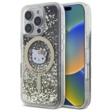 Husa pentru iPhone 16 Pro - Hello Kitty Hardcase Liquid Glitter Fever MagSafe (HKHMP16LLGDIK) - Black/Gold
