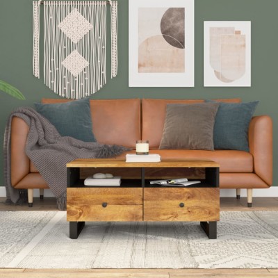 Gossi masuta de cafea, 80x54x40 cm, lemn masiv mango/lemn prelucrat foto