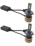 Set 2 leduri H4 H100 Canbus pentru far auto, putere 100W, luminozitate 15.000 Lm, 12V 6000k