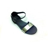 Sandale dama din piele Black and Silver Anna