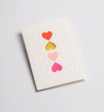 Felicitare - Postco - Love &amp; Hearts - Embossed Greeting Card | Lagom Design