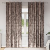 vidaXL Draperii din Catifea 2 piese cu Grommet Cappuccino 245x140 cm