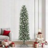 VidaXL Copac Artificial Slăb de Crăciun cu 300 LED Verde și alb 240 cm 3395322