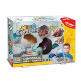 Set Creativ DIY Ciment Magic Dinozauri pentru Copii - Kit Complet cu Accesorii si Matrite, Strigo