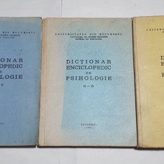 DICTIONAR ENCICLOPEDIC DE PSIHOLOGIE - URSULA SCHIOPU - 3 vol.