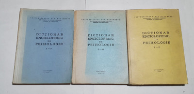 DICTIONAR ENCICLOPEDIC DE PSIHOLOGIE - URSULA SCHIOPU - 3 vol. foto
