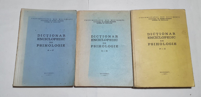 DICTIONAR ENCICLOPEDIC DE PSIHOLOGIE - URSULA SCHIOPU - 3 vol.