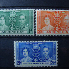 ASCENSION 1937 SERIE INCORONAREA GEORGE VI MH