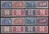 ROMANIA 1958 LP 463 LP 463 a CENTENARUL MARCII POSTALE ROMANESTI DANTELAT+NEDANTELAT SERII STAMPILATE