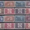 ROMANIA 1958 LP 463 LP 463 a CENTENARUL MARCII POSTALE ROMANESTI DANTELAT+NEDANTELAT SERII STAMPILATE