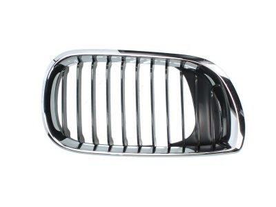 Grila radiator Bmw Seria 3 (E46), Sedan/Combi,10.2001-06.2005, dreapta, crom/negru, 51137030546, 200905-6 Kft Auto