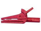 Bornă crocodil 6A roşie max. 15,7mm
