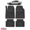 Covorase Auto TeamCar&reg; Tip Tavita Compatibile Peugeot 407 Sedan (2004-2010) Negru Material Rezistent, Cauciuc, Oem