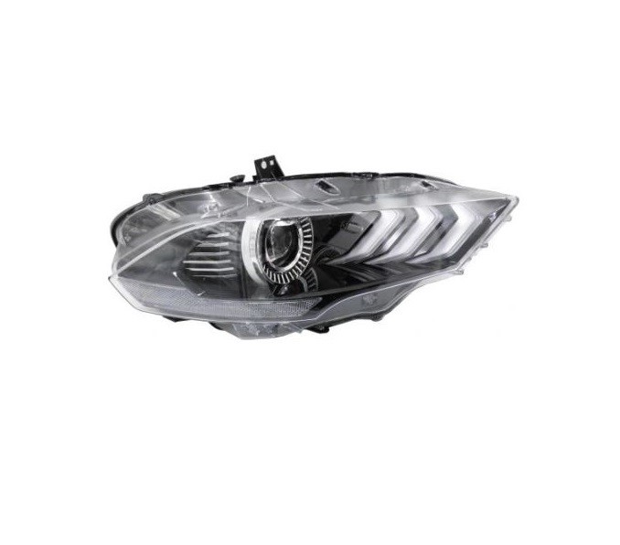 Far Ford Mustang, 05.2018-, partea dreapta, TYC, cu &amp;quot; lumina timp de zi&amp;quot; tip LED; Tip=USA; LED; electric; cu motor; cu insertie galbena; LED