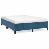 Cadru de pat, albastru &icirc;nchis, 140x200 cm, catifea