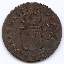 Franta 1 Sol 1783 K - Ludovic XVI, Cupru, 29 mm, KM-578.8