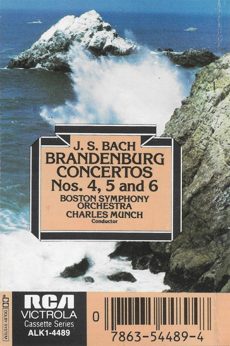 Caseta J.S. Bach-Charles Munch, Boston Symphony Orchestra&lrm;&ndash;Brandenburg Concertos