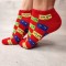 STK463-3 Sosete medii din bumbac ultrasox medii colorate