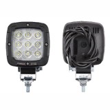 Proiector de lucru 12/24V; 9xLED 6W; 650 lumeni; cu cablu 1,5 m; patrat; fixare cu surub; carcasa neagra; Latime: 100 mm; Inaltime: 100 mm; adancime: