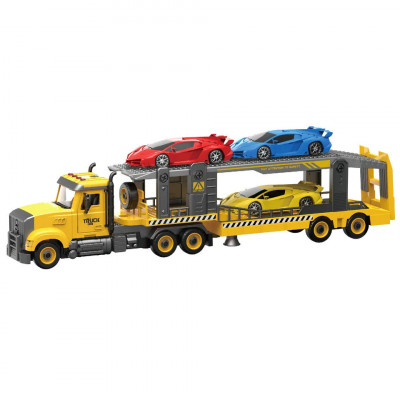 Set Tir Transportor auto cu 3 masinute incluse foto