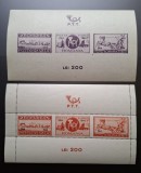 Romania MNH 1944 - Asistenta PTT Asistenta P.T.T. colite dantelata si nedantelata cu supratipar - LP 161