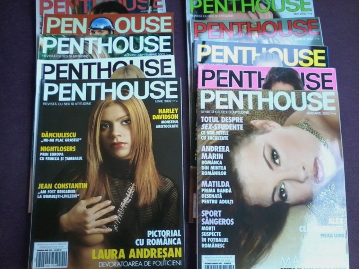 Penthouse ianuarie-noiembrie 2002 (set 10 reviste)
