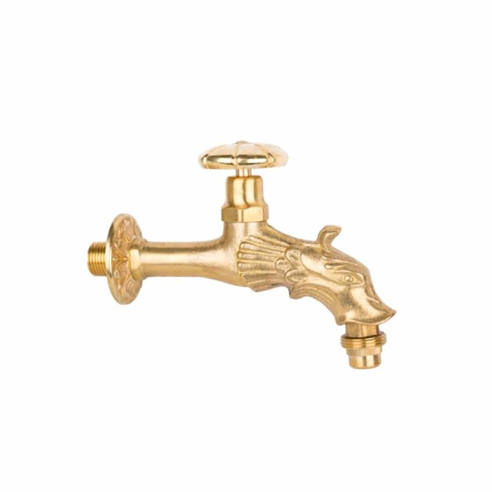 Robinet de evacuare nostalgie cap de dragon roată manuală 1/2&quot;