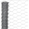Plasă S&acirc;rmă Galvanizată Nature, 1x10m, Ochi Hexagonali 40mm, Gard Gri, Flexibilă &amp; Durabilă