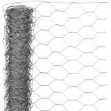 Nature Plasă din s&acirc;rmă, 1 x 10 m, oțel galvanizat, 40 mm, hexagonal