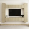 VidaXL Set de dulapuri TV, 10 piese, stejar sonoma, lemn prelucrat 3078967