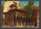 CPIB 24709 CARTE POSTALA - BUCURESTI, BISERICA STAVROPOLEOS, CIRCULATA, 1969, STAMPILE, TIMBRU, KRUGER