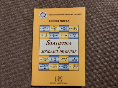 Andrei Novak - Statistica si sondajul de opinie foto