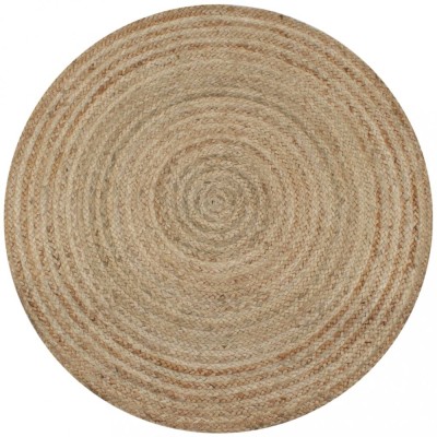 vidaXL Covor din iută &amp;icirc;mpletită, 90 cm, rotund 245336 foto