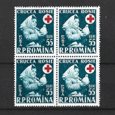 ROMANIA 1957 - SAPTAMANA CRUCII ROSII, BLOC, MNH - LP 438