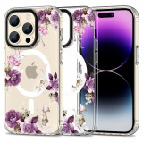 Husa Tech-Protect Magmood MagSafe pentru Apple iPhone 15 Pro Max Primava Floral, Silicon, Carcasa